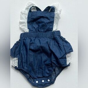 SHEIN bubble eyelet romper for baby girls